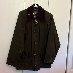Barbour Jacket. Needs waxing. One small flaw on sleeve